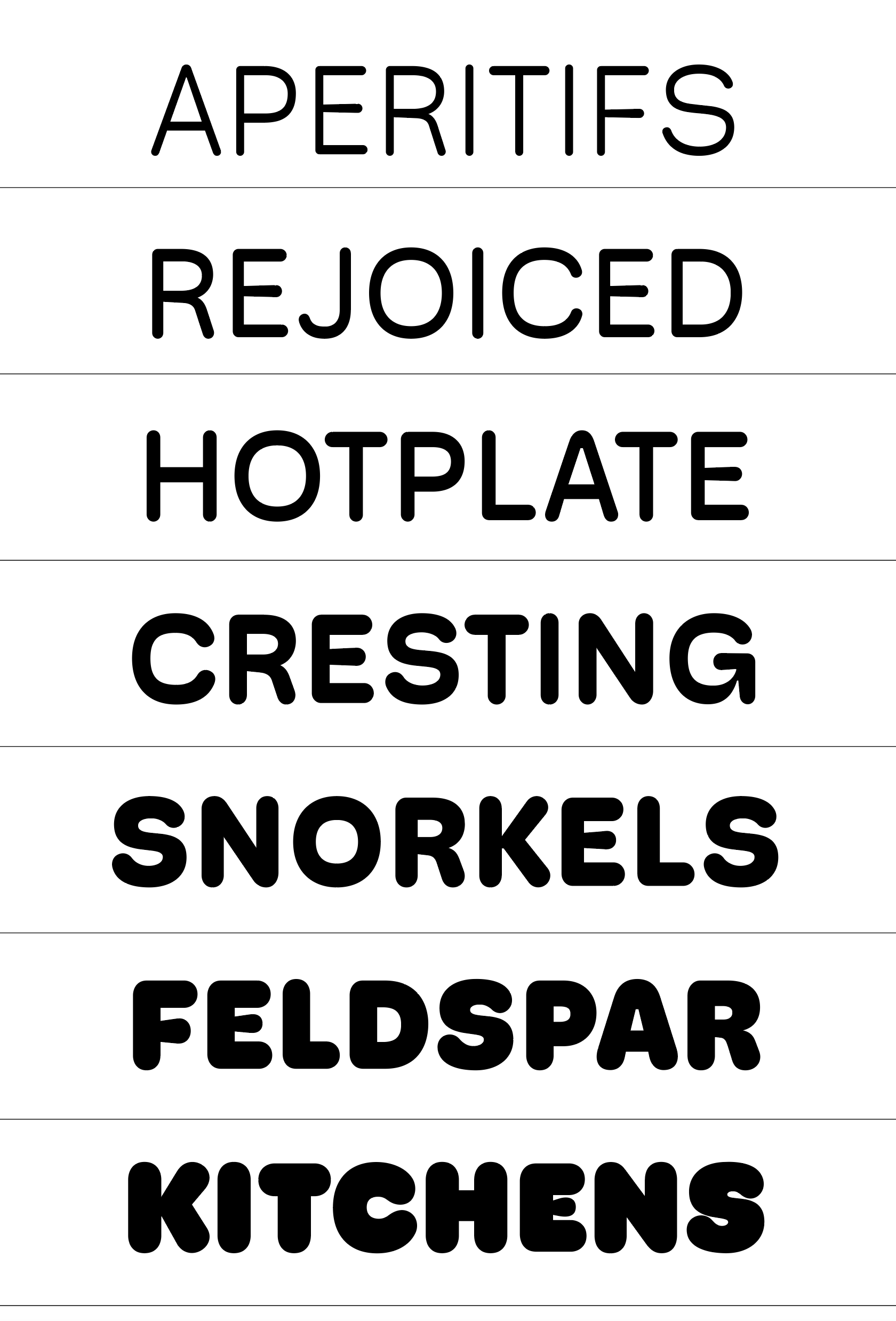 hoss-round font preview - main display
