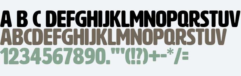 hwt-tangent font preview - main display
