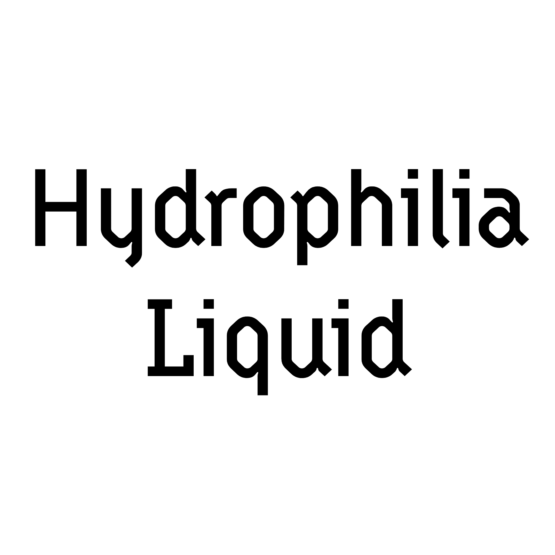 hydrophilia font preview - main display