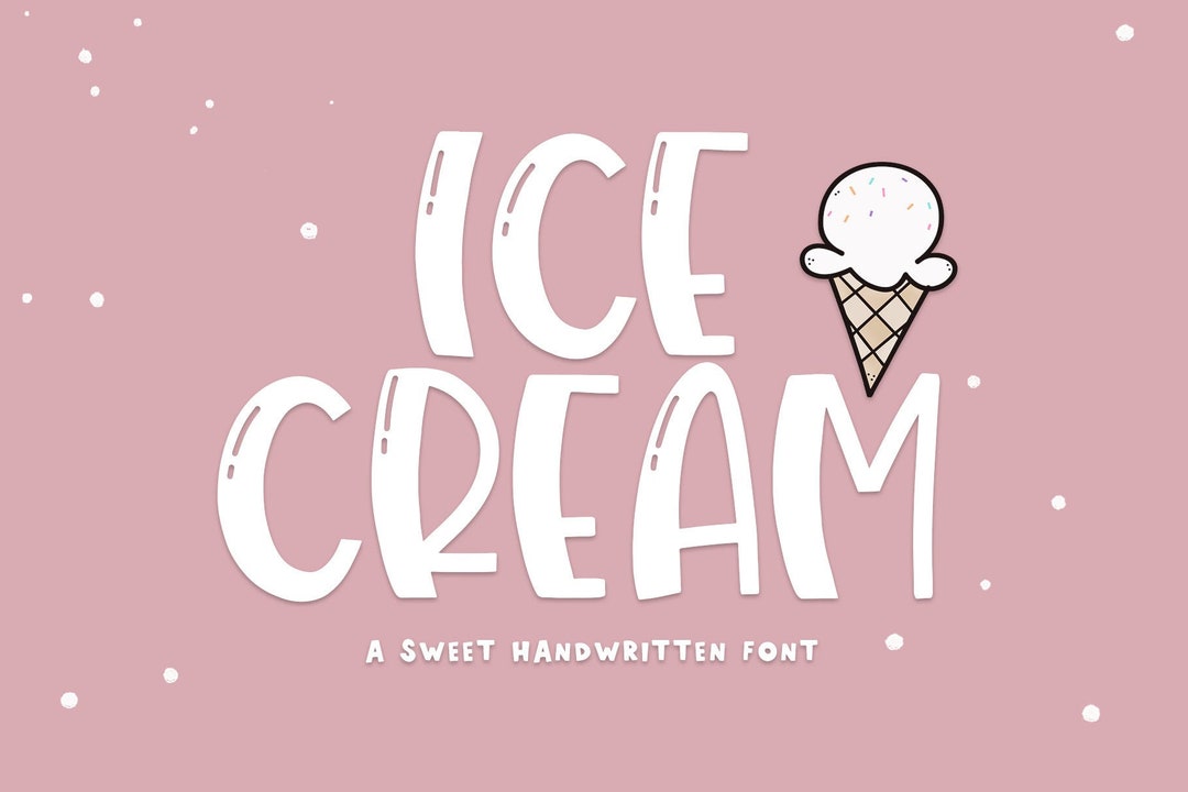 ice-cream font preview - main display
