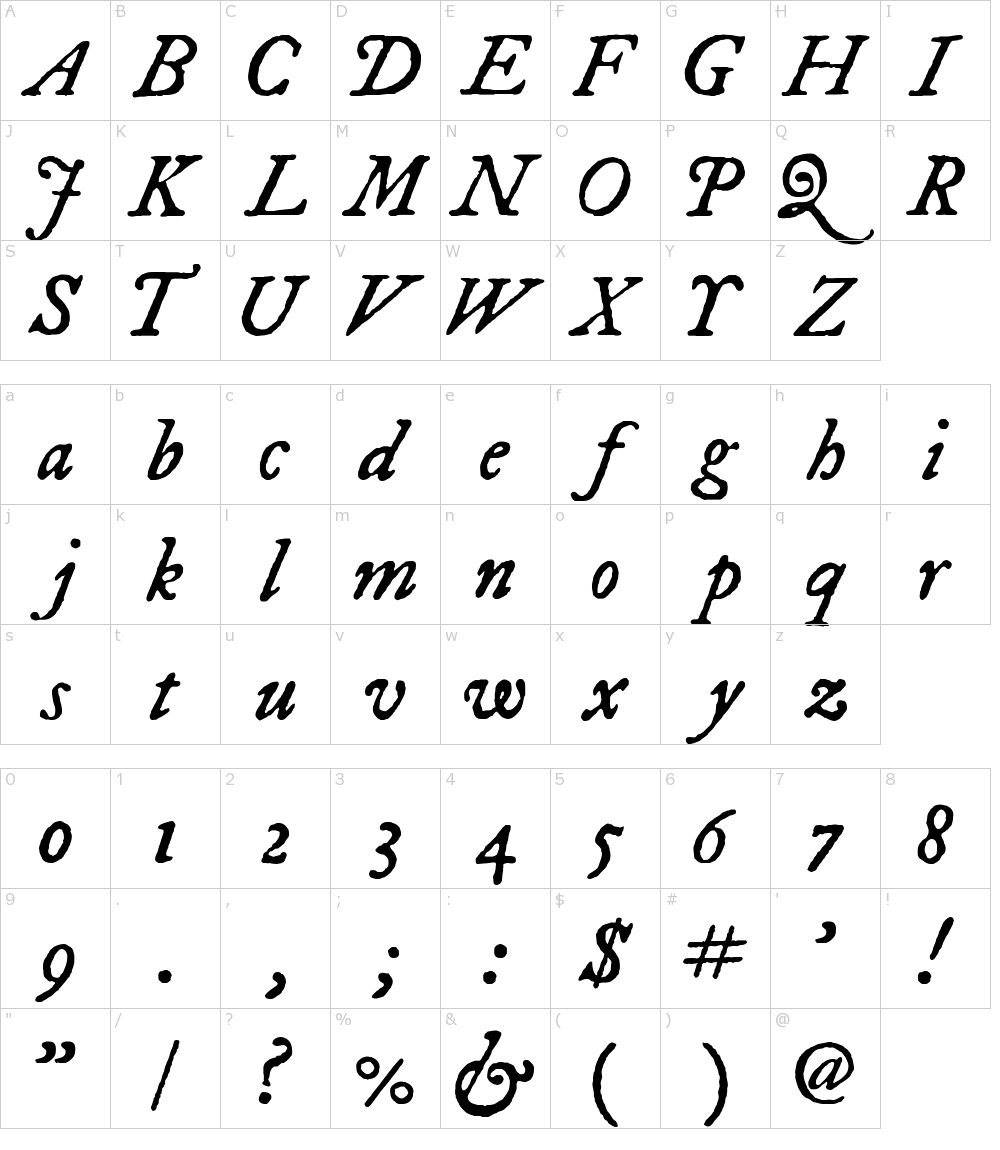 im-fell-double-pica font preview - main display