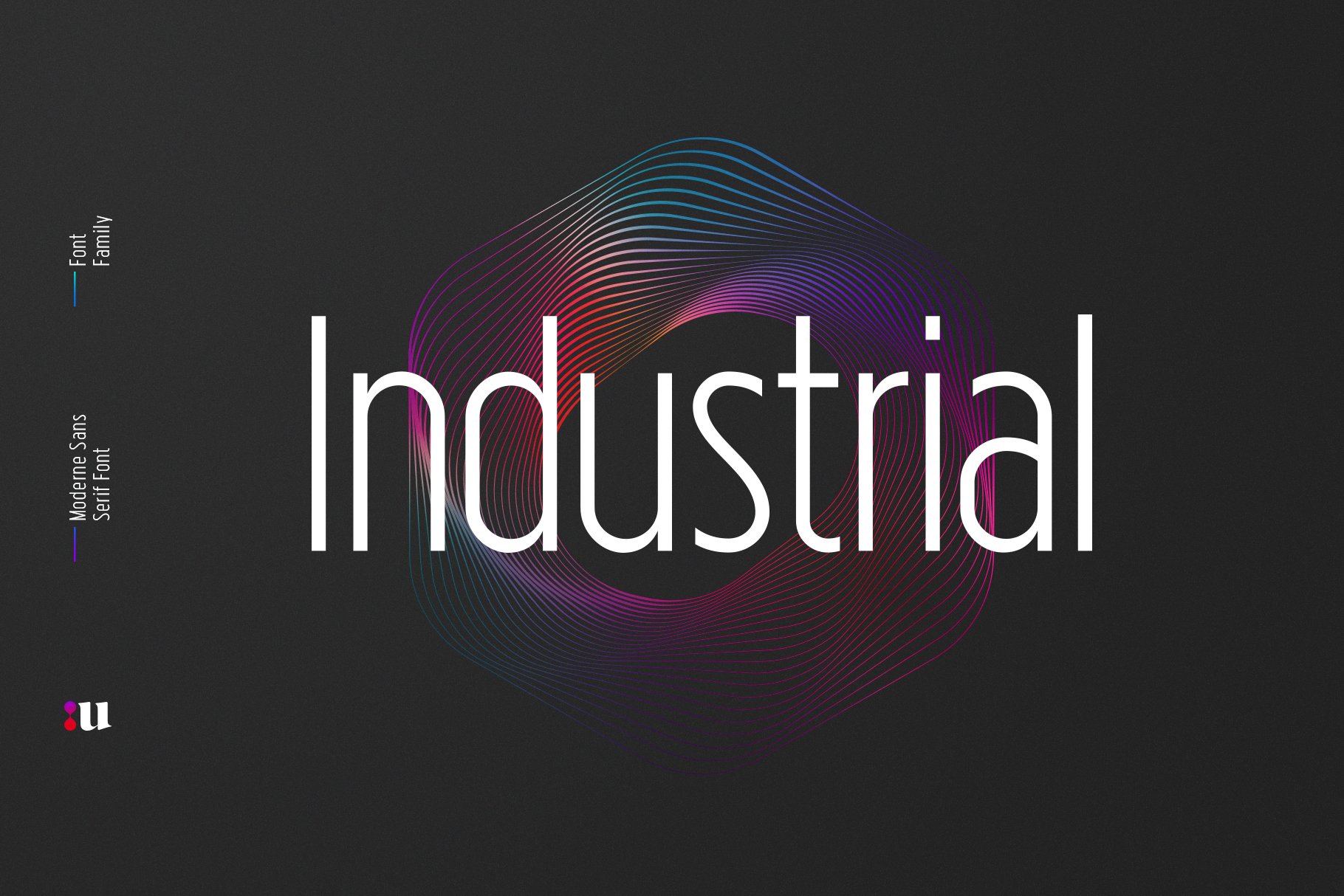 industria-sans-variable font preview - main display