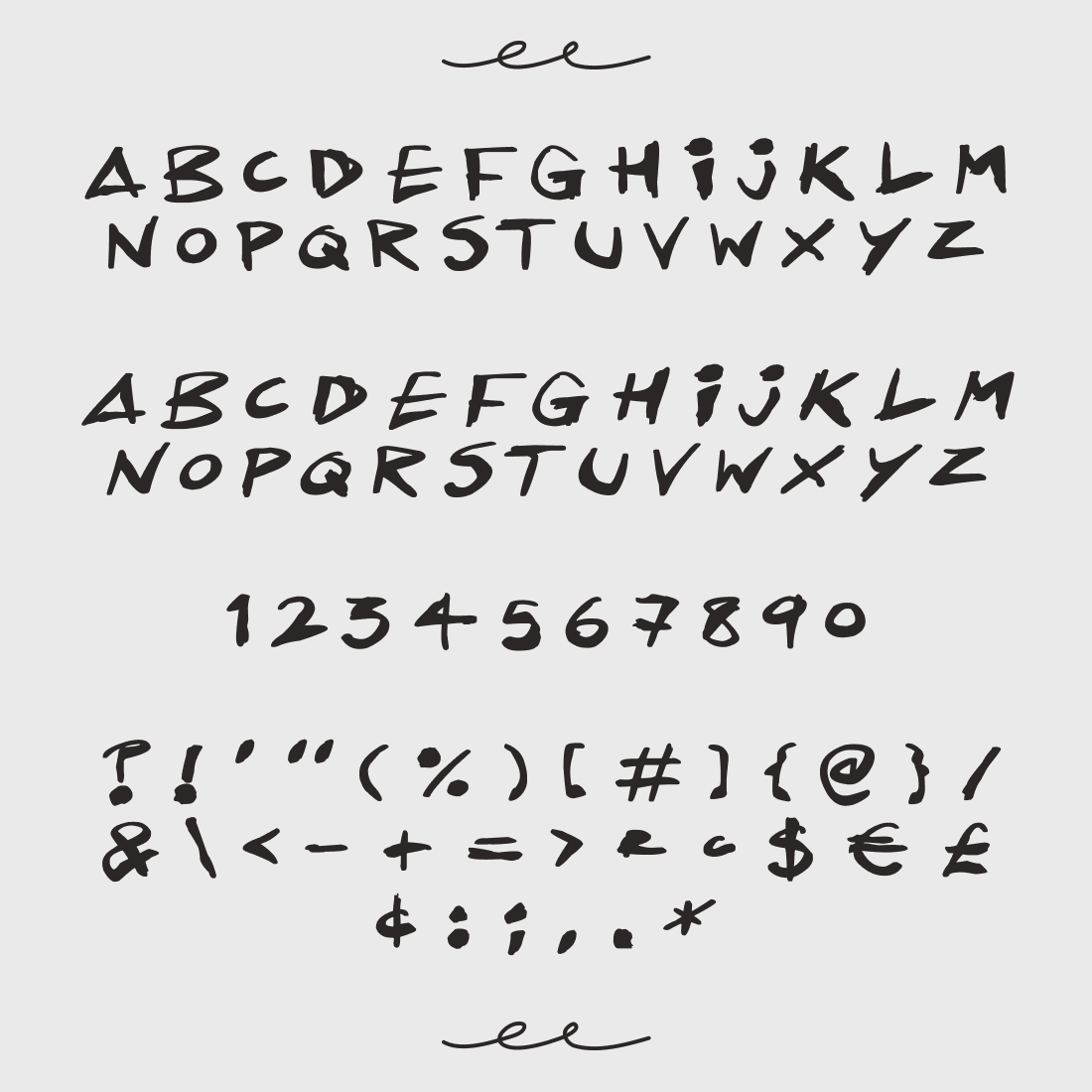 ink-free font preview - main display
