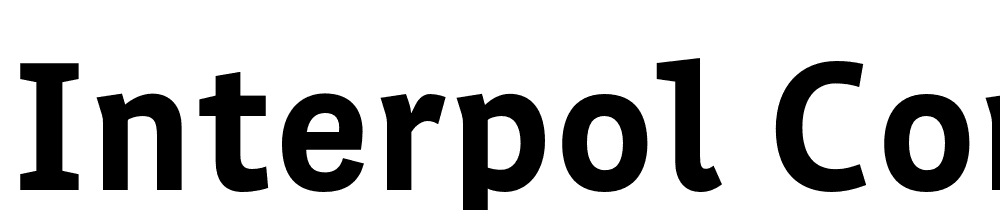 interpol-correspondence font preview - main display
