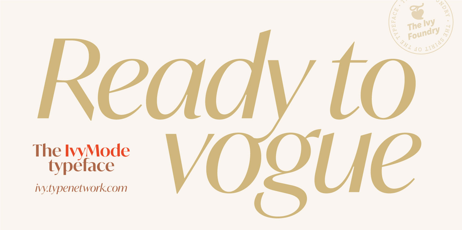 ivymode font preview - main display