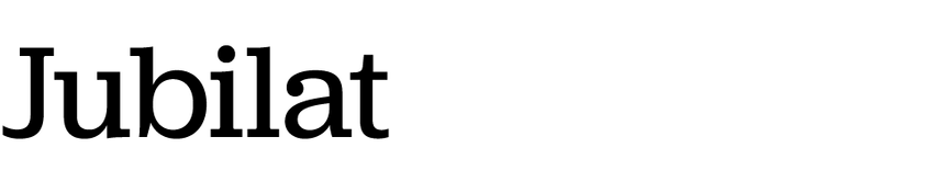 jubilat font preview - main display