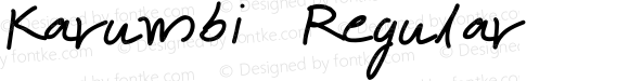 karumbi font preview - main display