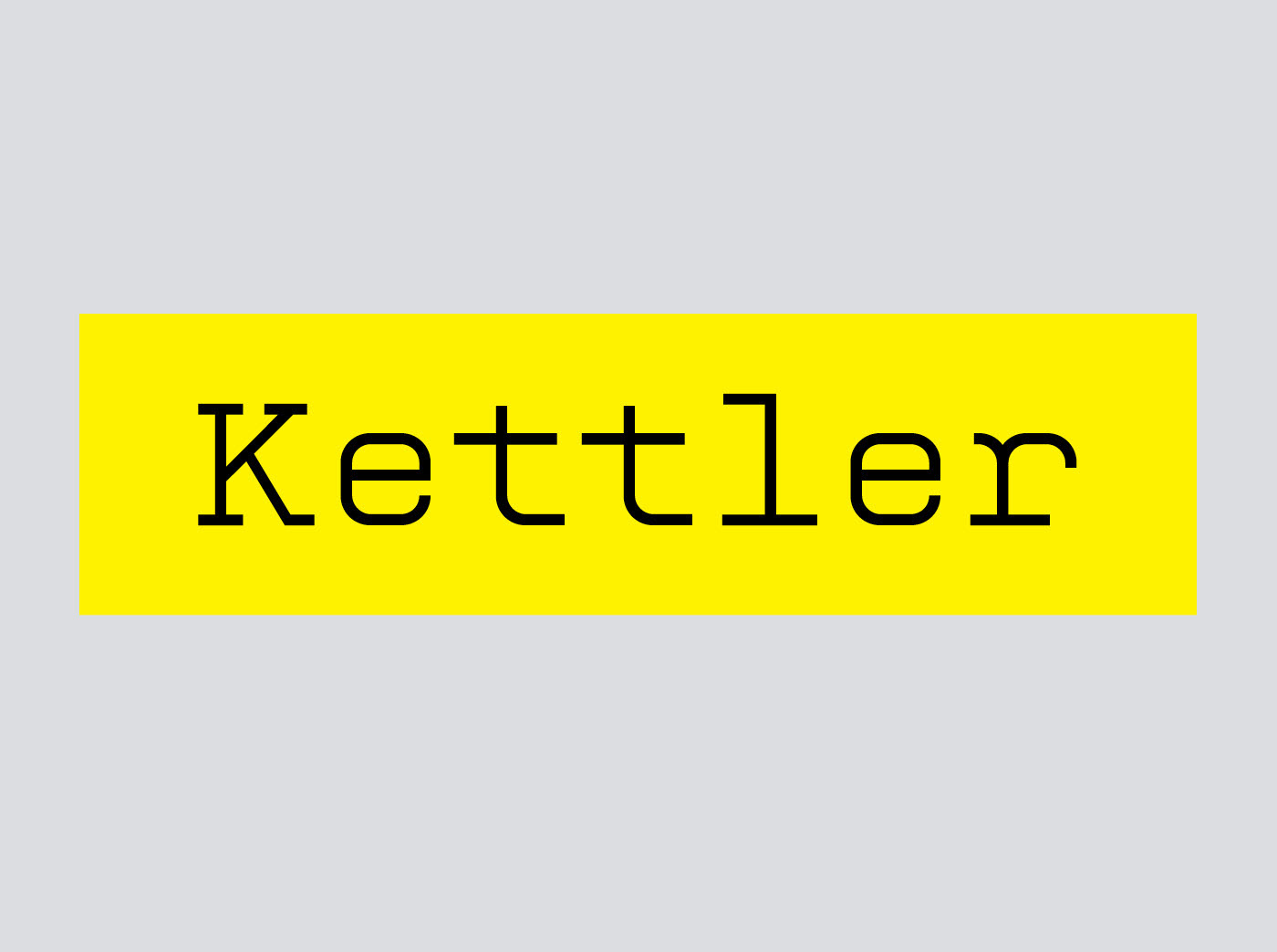 kettler font preview - main display