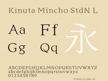 kinuta-shin-enpitsu-italic-stdn font preview - main display