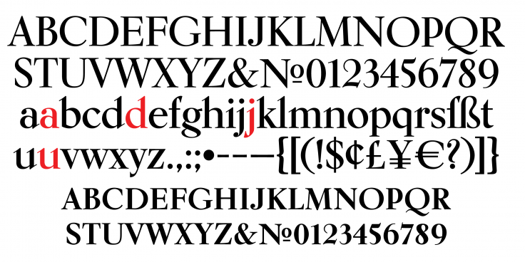 kumlien font preview - main display