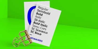 latinaires font preview - main display