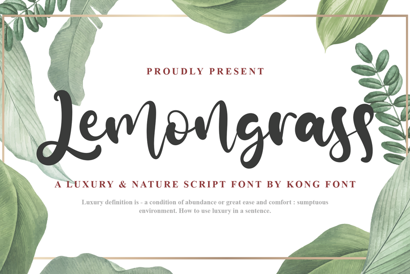 lemongrass font preview - main display
