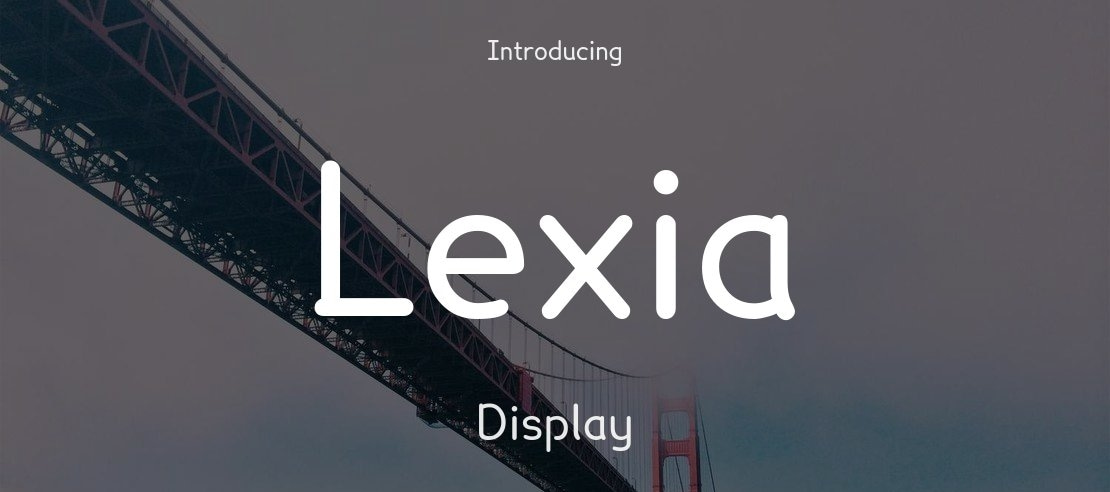 lexia font preview - main display
