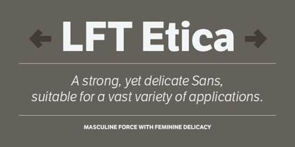lft-etica font preview - main display