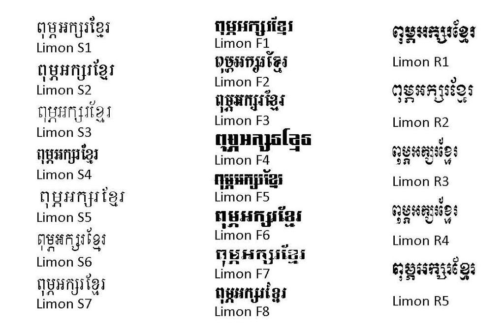 limon font preview - main display