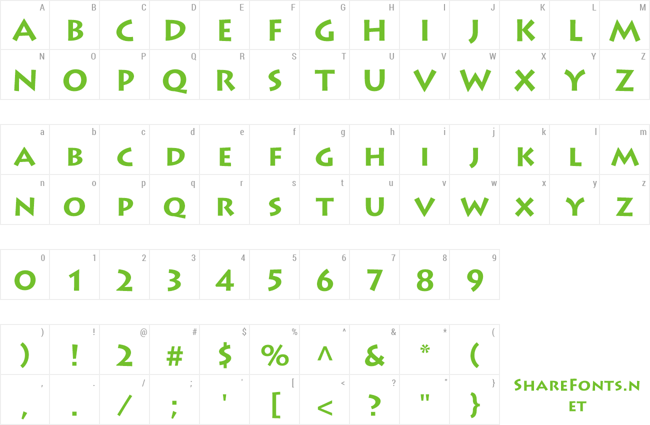 lithos font preview - main display