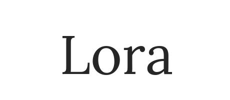 lora font preview - main display