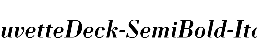 louvette-deck font preview - main display