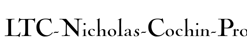 ltc-nicholas-cochin-pro font preview - main display