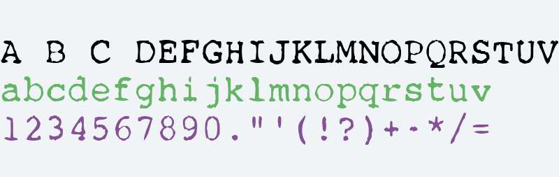 ltc-remington-typewriter-pro font preview - main display
