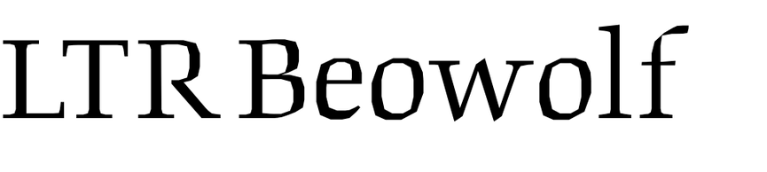 ltr-beowolf font preview - main display
