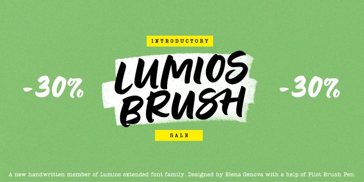 lumios-brush font preview - main display