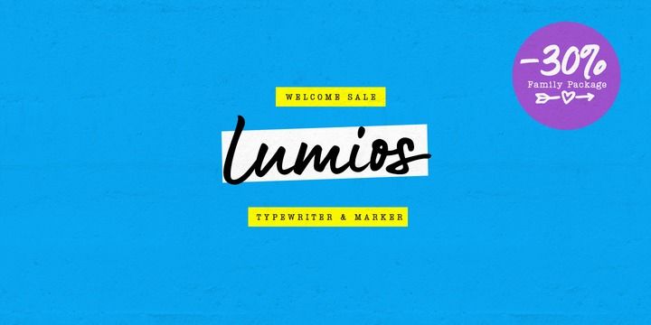 lumios-marker font preview - main display