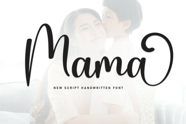 mama-script font preview - main display