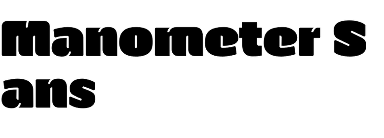 manometer-sans font preview - main display