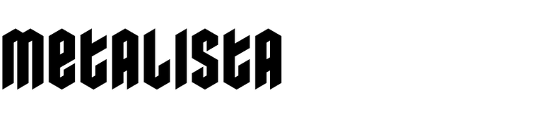 metalista font preview - main display