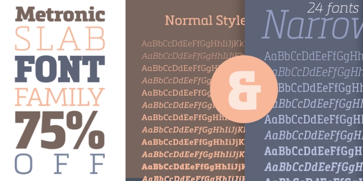 metronic-slab font preview - main display