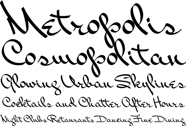 milonguita font preview - main display