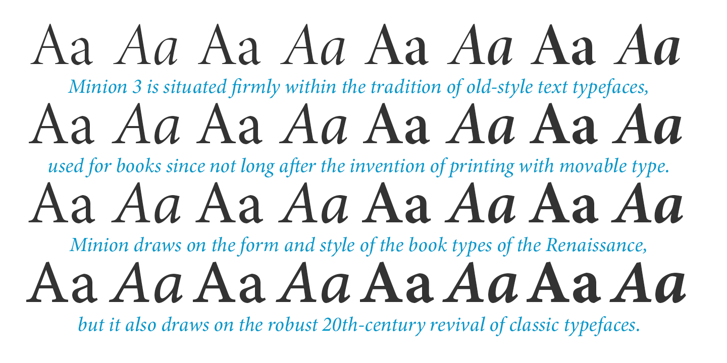 minion-3-display font preview - main display