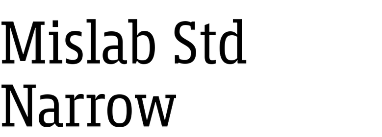 mislab font preview - main display
