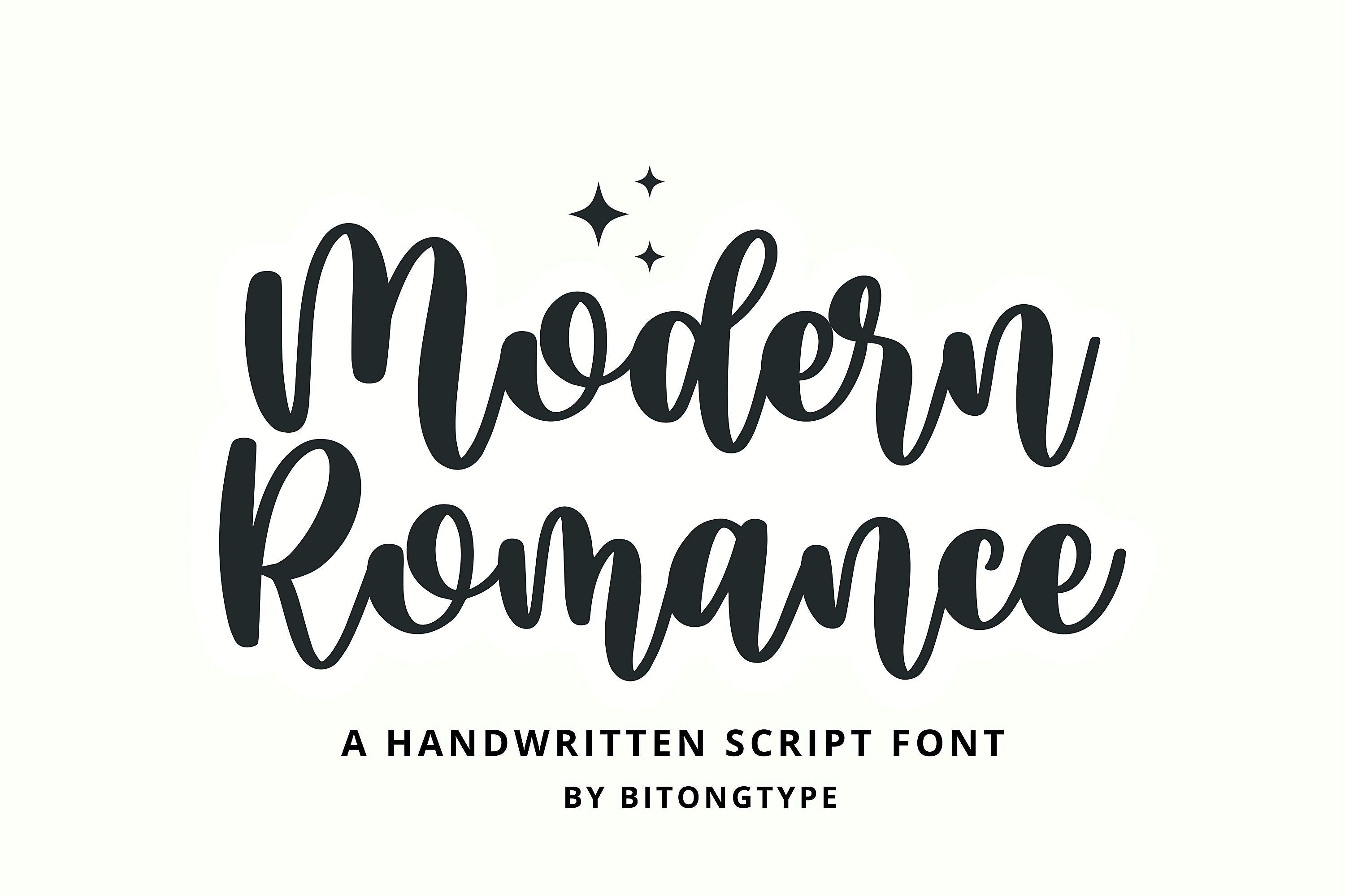 modern-love font preview - main display
