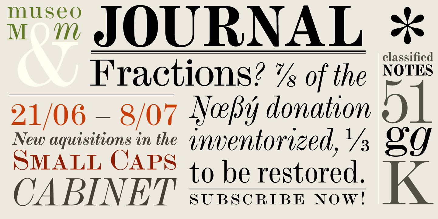 monotype-modern-display font preview - main display