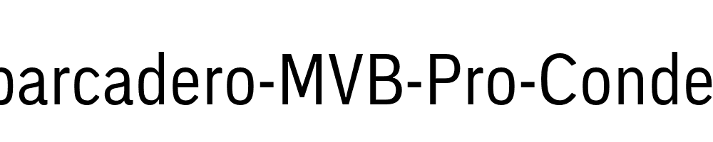 mvb-embarcadero-pro-condensed preview 2