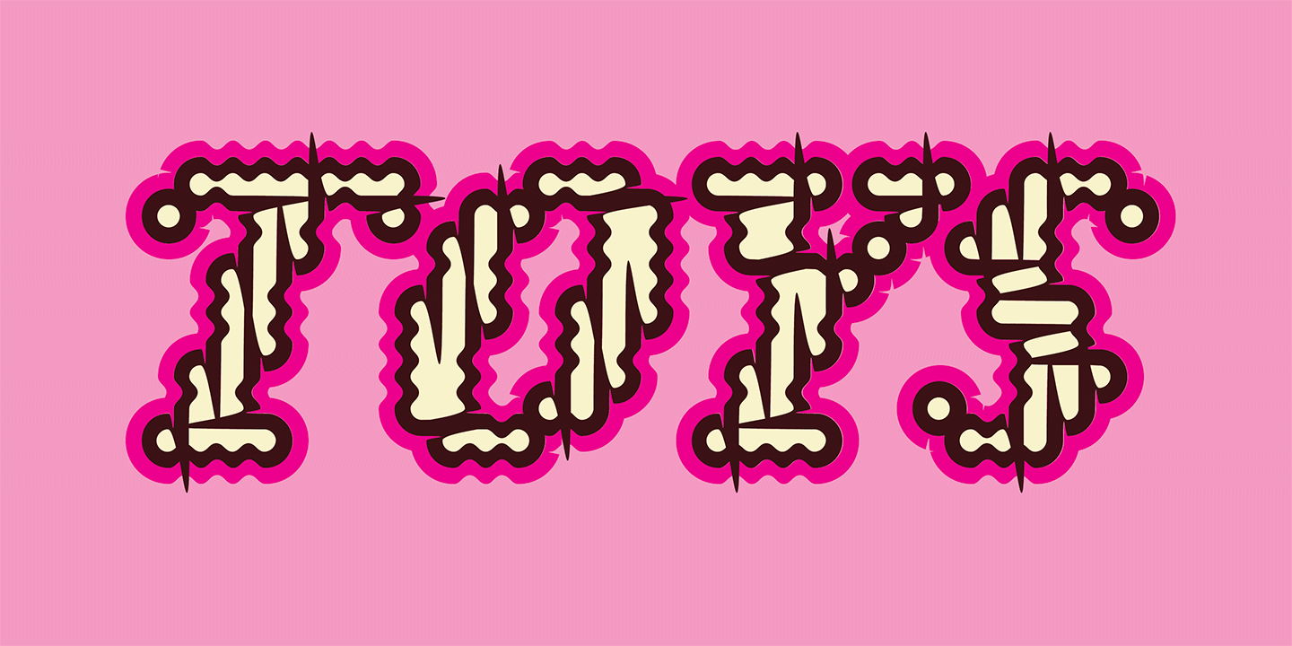 narly font preview - main display