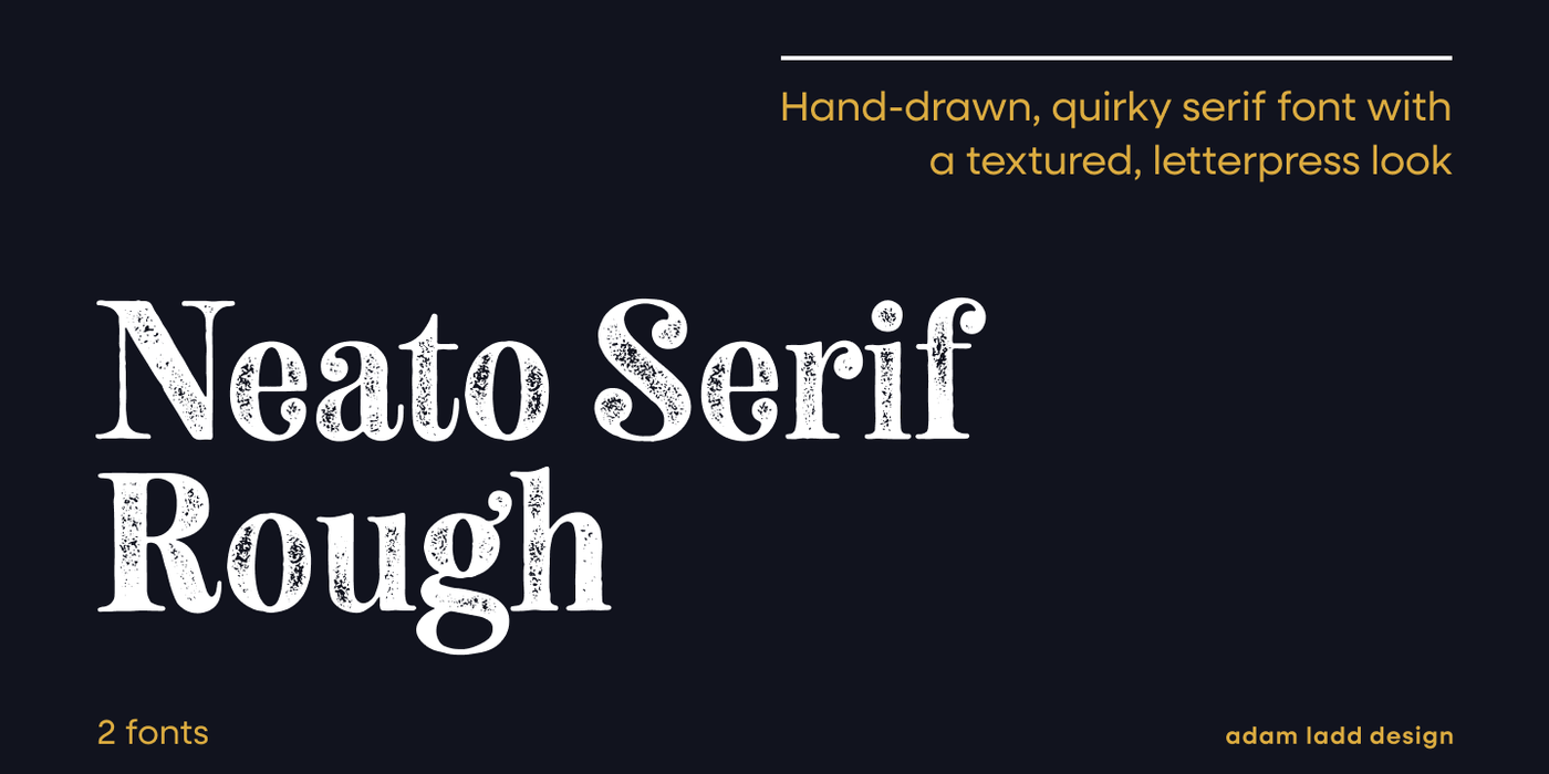 neato-serif font preview - main display