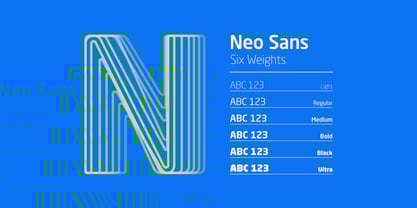 neo-sans font preview - main display