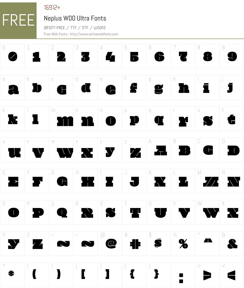 neplus font preview - main display