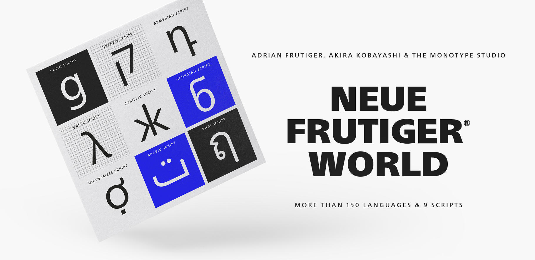 neue-frutiger-world font preview - main display