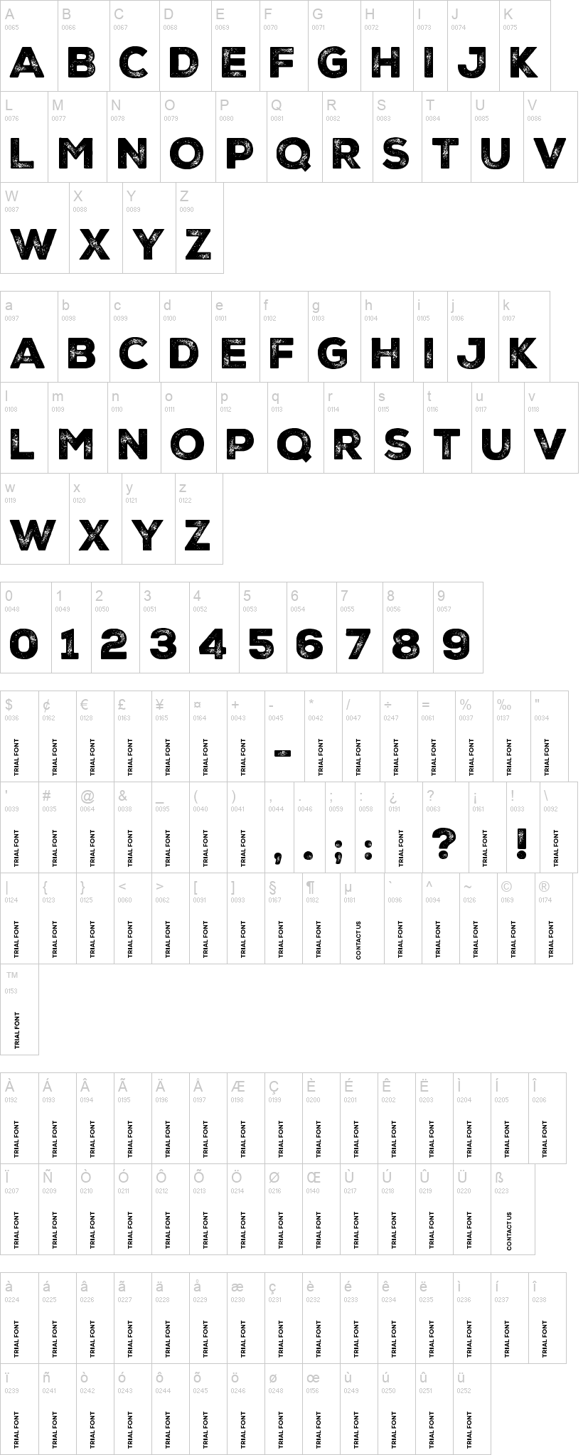 nexa-rust font preview - main display