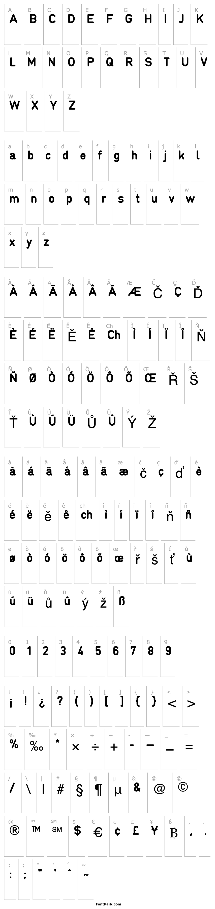 normalise-din-mn font preview - main display