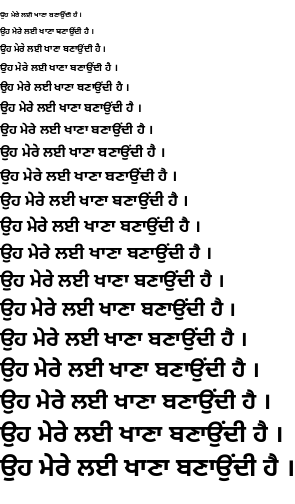 noto-sans-gurmukhi font preview - main display