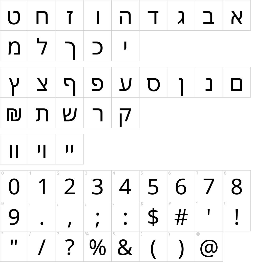 noto-sans-hebrew-semi-condensed preview 4