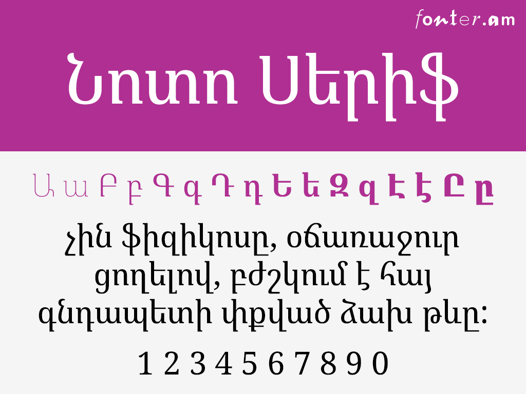 noto-serif-armenian preview 3