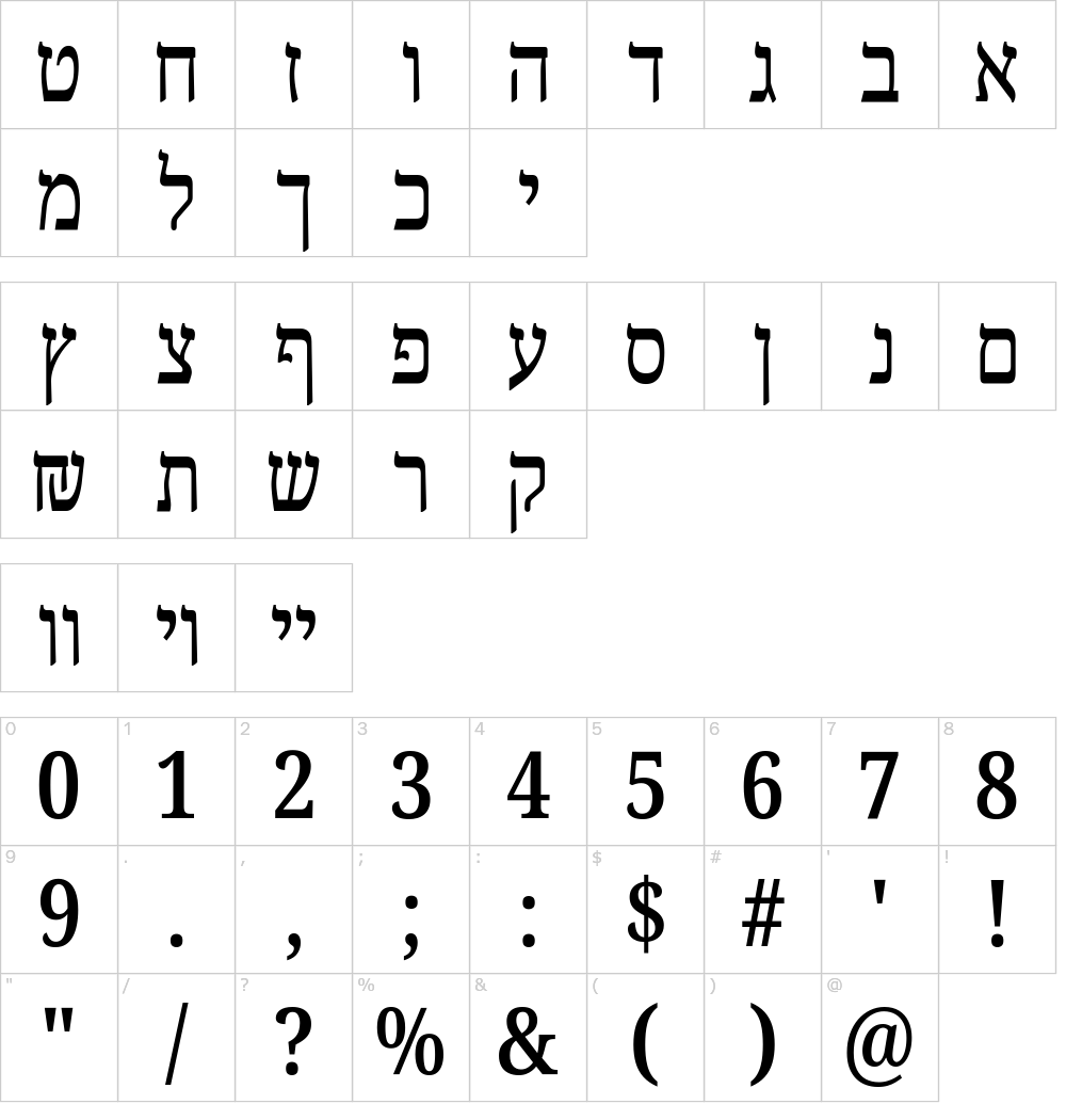 noto-serif-hebrew preview 3