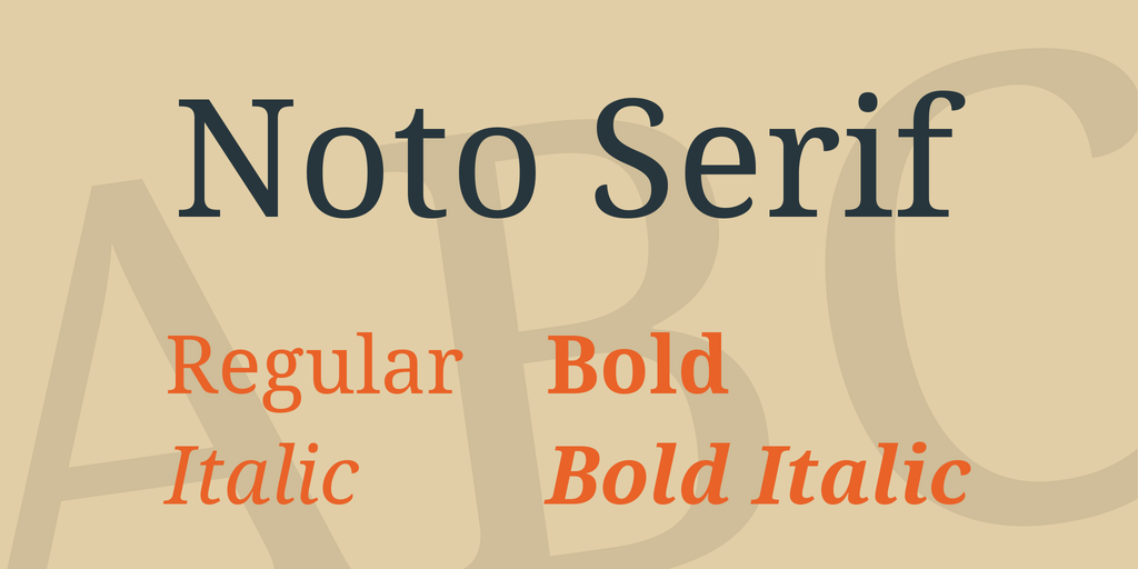 noto-serif font preview - main display