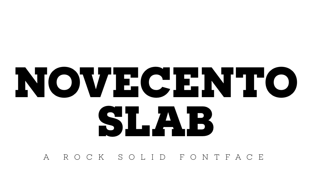 novecento-slab font preview - main display